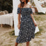 Flower Print Off The Shoulder Flowy Midi Dress - 200000347 Find Epic Store