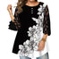 6XL Geometric Translucent Sleeve Plus Size Blouse - 200000346 Find Epic Store