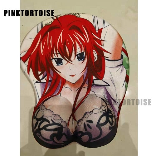 Anime 3D Mouse pad Wrist Rest Soft Silica gel Breast Sexy hip Office decor Japan Comic Peripheral Kawaii palymat - 708023 Rias Gremory Find Epic Store