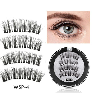 2 Pairs of 4 Handmade Natural Magnetic Eyelashes - 200001197 WSP-4 / United States Find Epic Store