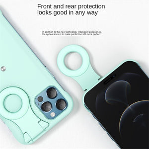 Fill Light Selfie Beauty Ring Flash Phone Case Capa Stable Shell Perfect for iPhone 12 Mini 12 11Pro Max Glow Cover Taking Photo - 0 Find Epic Store