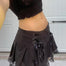 Pleated Black Mini Lace Up Skirt - 349 Find Epic Store