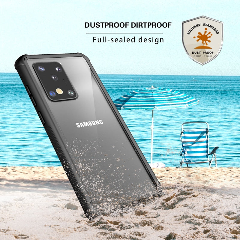 Shockproof Dustproof Case for Samsung Galaxy S8 S9 S10 S20 Ultra Note 9 10 Plus 360 Full-Body Rugged Clear Back Case Cover - 380230 Find Epic Store