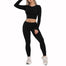2pcs Seamless Women Yoga Workout Sportswear - 200002143 black top pant / S / United States Find Epic Store