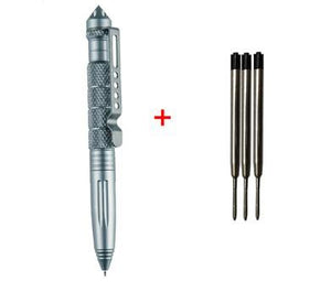 ZK20 Defense Tactical Pen High Quality Aluminum Anti skid Portable Self Defense Pen steel Glass Breaker Survival Kit - 200331181 United States / 1 gray x 3 refill Find Epic Store