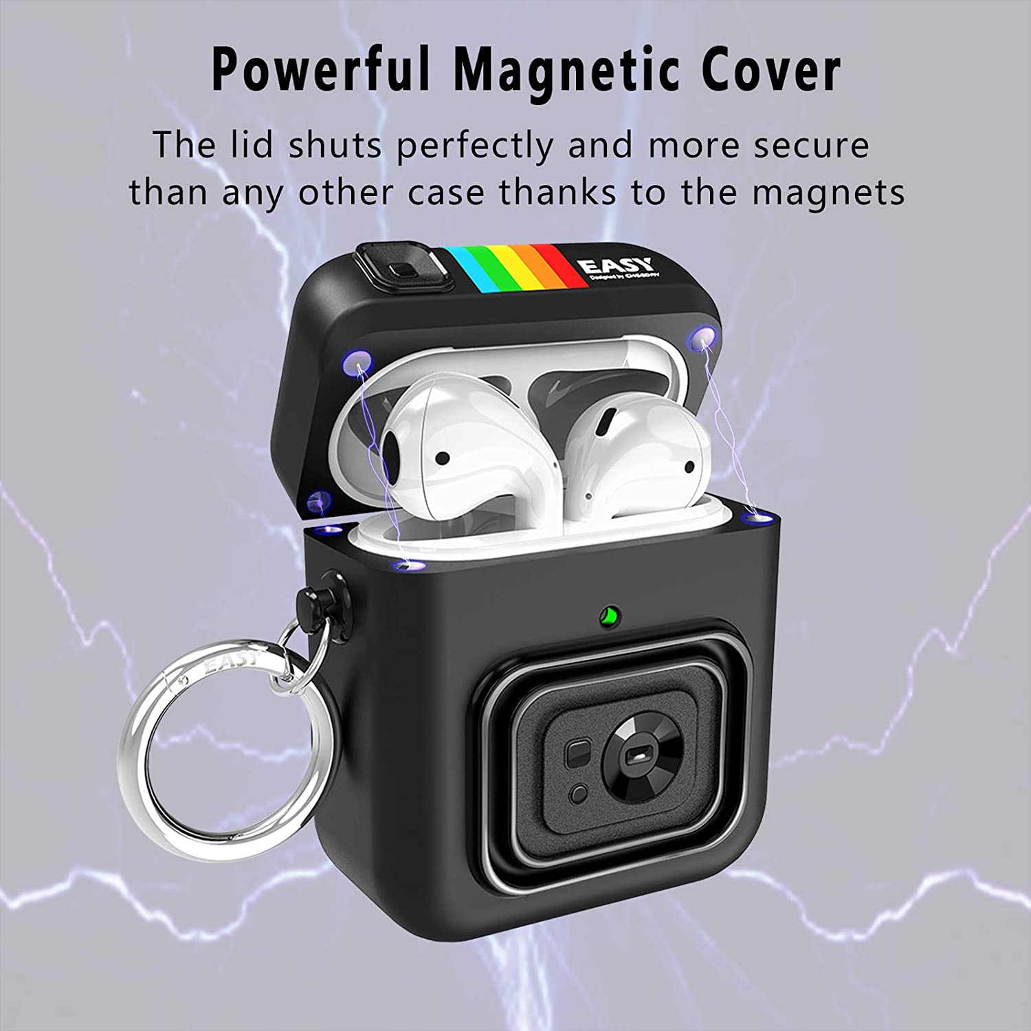 Magnetic Cover for Airpods Pro Case Cute Cartoon Camera Design with Keychain Silicone Rugged ArmorFull-Body for AirPods 1 2 Case - 200001619 Find Epic Store