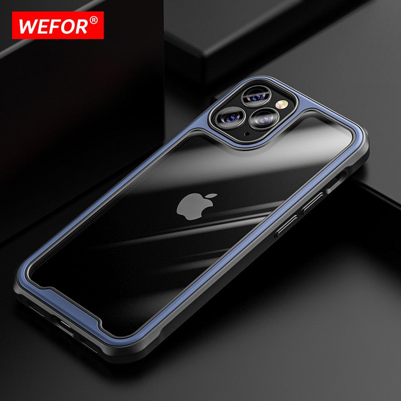 For iPhone 12 Pro Max Case, PC TPU Ultra Hybrid Comfort-grip Cell Phone Cases Protective Case Cover Support Wireless Charging - 380230 for iPhone 12 Mini / Blue / United States Find Epic Store