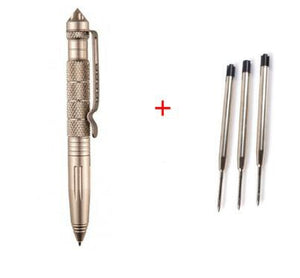ZK20 Defense Tactical Pen High Quality Aluminum Anti skid Portable Self Defense Pen steel Glass Breaker Survival Kit - 200331181 United States / 1 gold x 3 refill Find Epic Store