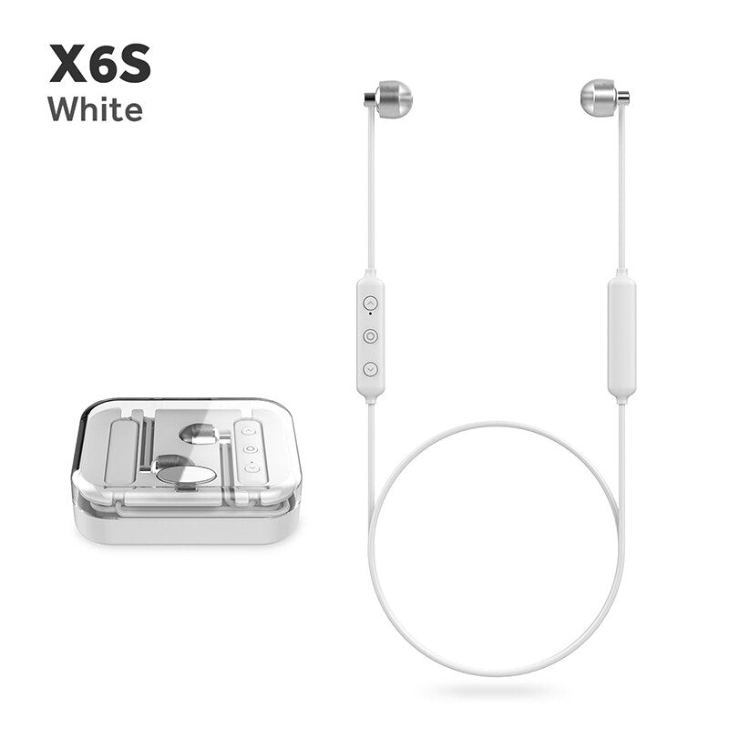 Magnetic Bluetooth 5.0 Sports Headset Mini Wireless Sports Earphones X6S HIFI Stereo Sound Rich Bass Headset With Charging Box - 63705 White / United States Find Epic Store