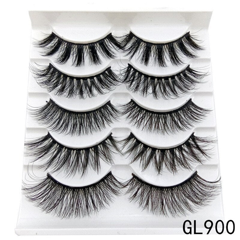 7 pairs of 25mm 3D mink lashes natural long eyelashes mink, fluffy false eyelashes eye makeup - 200001197 GL900 15mm / United States Find Epic Store