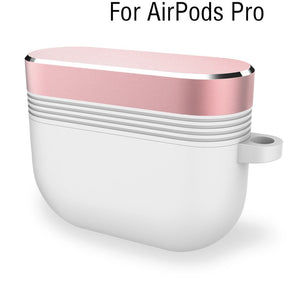 For Airpods pro Cover Luxury metal air pods For Apple Airpods Pro 3Case Luxury aipods earphone Accessories Protector Accessories - 200001619 United States / pro-white pink Find Epic Store