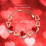 Rose Gold Color Charm Link Chain Bracelets with Fashion Heart Shaped Crystal - 200000147 Find Epic Store