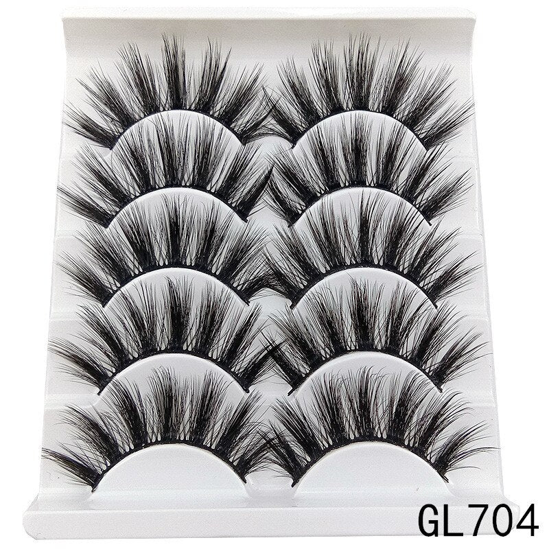 7 pairs of 25mm 3D mink lashes natural long eyelashes mink, fluffy false eyelashes eye makeup - 200001197 GL704 15mm / United States Find Epic Store