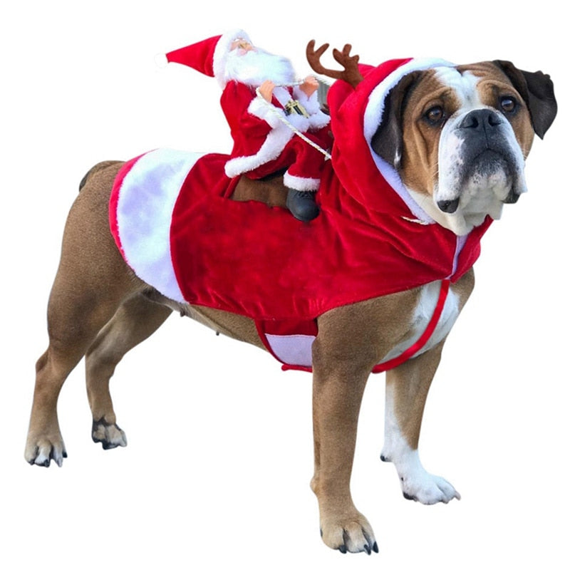 Christmas Pet Dog Cat Costumes Funny Santa Claus Costume For Dogs Cats Novelty Dog Clothes Chihuahua Pug York shire Clothing - 0 A / S / United States Find Epic Store
