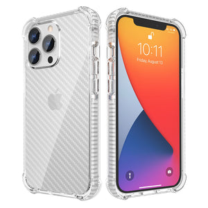 Case For iPhone 13 Case 13 Pro Max Case with Carbon Fiber Pattern Heavy Duty Protective Clear Back Cover with Shockproof Bumper Case - 380230 Find Epic Store