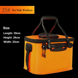ZK30 Portable EVA Fishing Bag Collapsible Fishing Bucket Live Fish Box Camping Water Container Pan Basin Tackle Storage Bag - 100005879 35 Orange No Handle / United States Find Epic Store