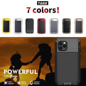 Gold Color Case - Heavy Duty Protection Armor Metal Aluminum phone Case for iPhone 11 12 mini Pro XS MAX SE 2 XR X 6 6S 7 8 Plus Shockproof Cover - 380230 Find Epic Store
