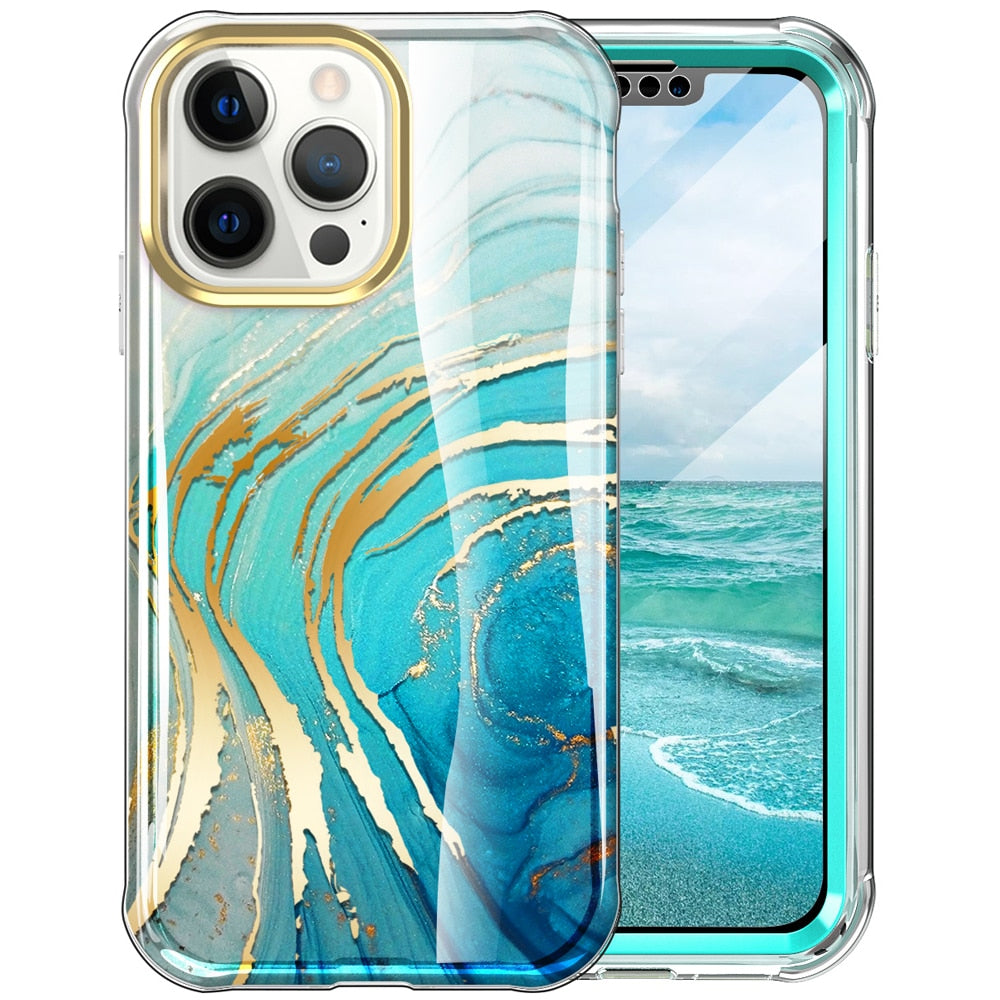 For iPhone 13 Pro Max Case 2021, Ultra Slim Thin Glossy Marble Stylish Cover Soft TPU Shockproof Protective Phone Case - 0 Find Epic Store