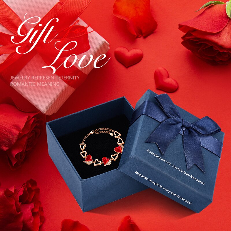 Luxury Heart Shaped Red Crystal - 200000147 Red Gold in box / United States Find Epic Store