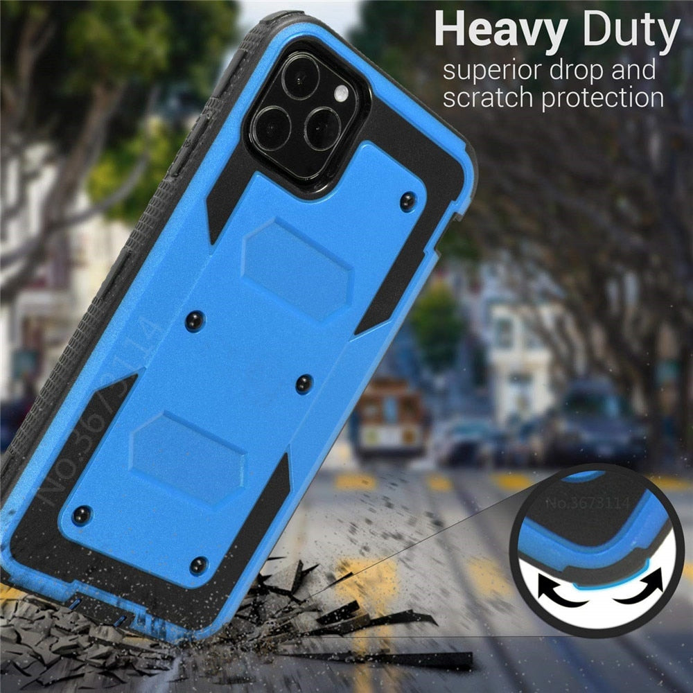Heavy Duty Holster Belt Clip Shockproof Phone Case For iPhone 11 Pro Max XR X XS Max 360 Full Protective Screen Protector Cover - 380230 Find Epic Store