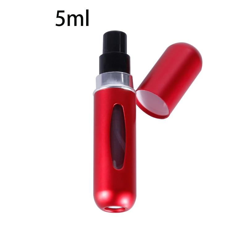 Portable Mini Refillable Perfume Bottle With Spray Scent Pump - 5 ml matte RED Find Epic Store