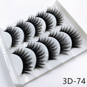 5 pairs 3d mink lashes handmade 3d lashes natural eye lashes makeup lashes extension - 200001197 3D-74 / United States Find Epic Store