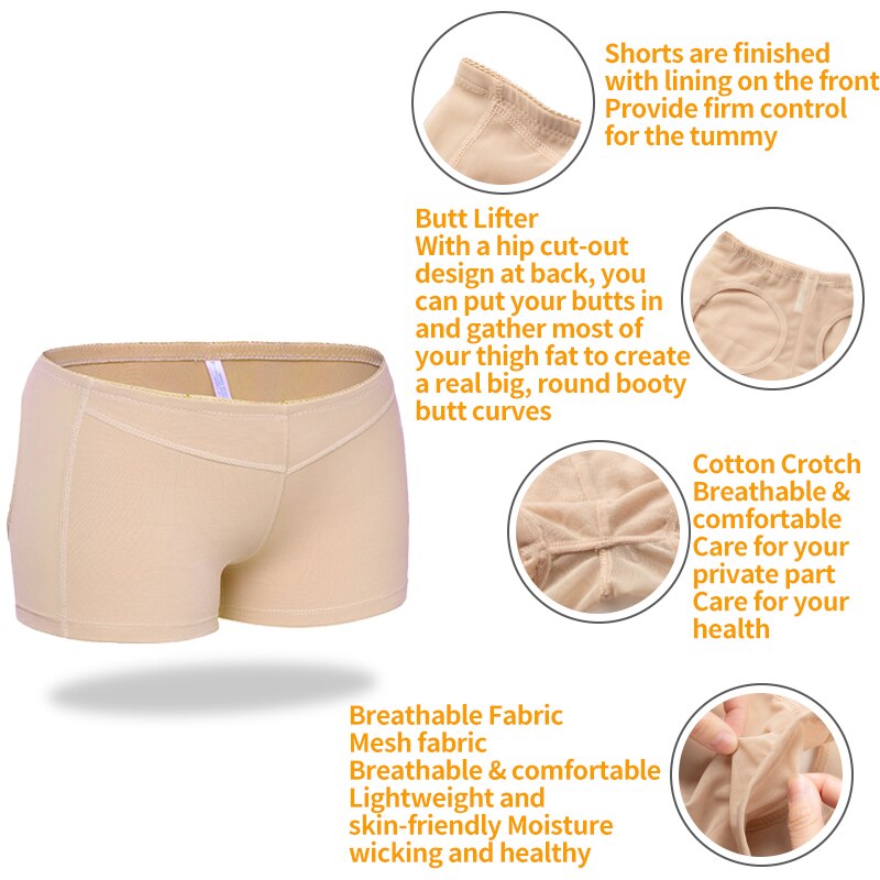 Women Seamless Butt Lifter Body Shaper Tummy Control Panties Boyshorts Shapewear Underwear Thigh Slimmer - 31205 Find Epic Store