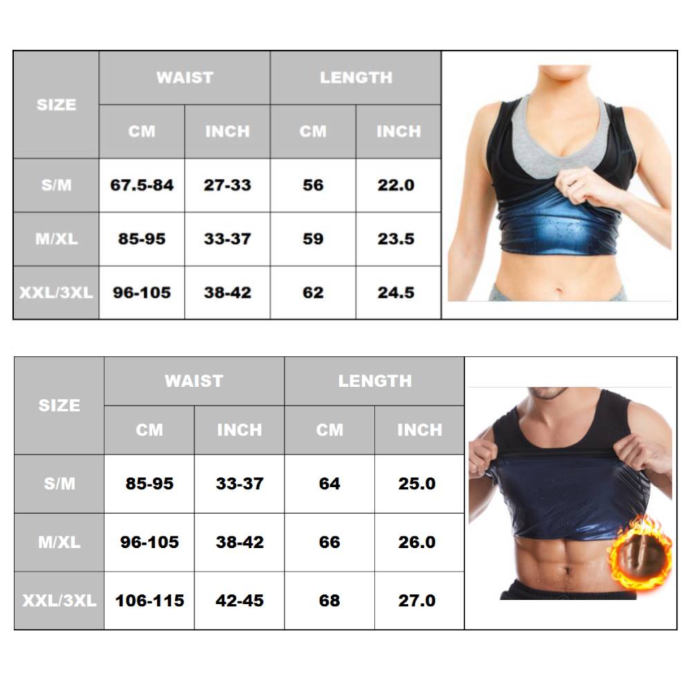 Men Women Neoprene Slimming Vest Sauna Sweat Body Shaper Vest Waist Trainer Fat Brunning Corset For Women Weight Loss Shapewear - 31205 Find Epic Store