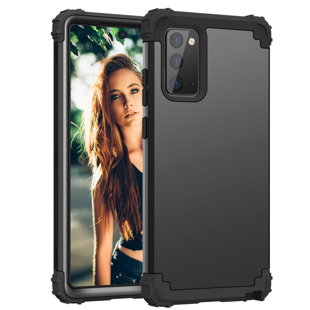 3 in 1 Shockproof Protect Case For Samsung Galaxy Note 20 Ultra Hybrid Hard Rubber Impact Armor Phone Cases for Galaxy Note 20 - 380230 Note 20 / Black / United States Find Epic Store