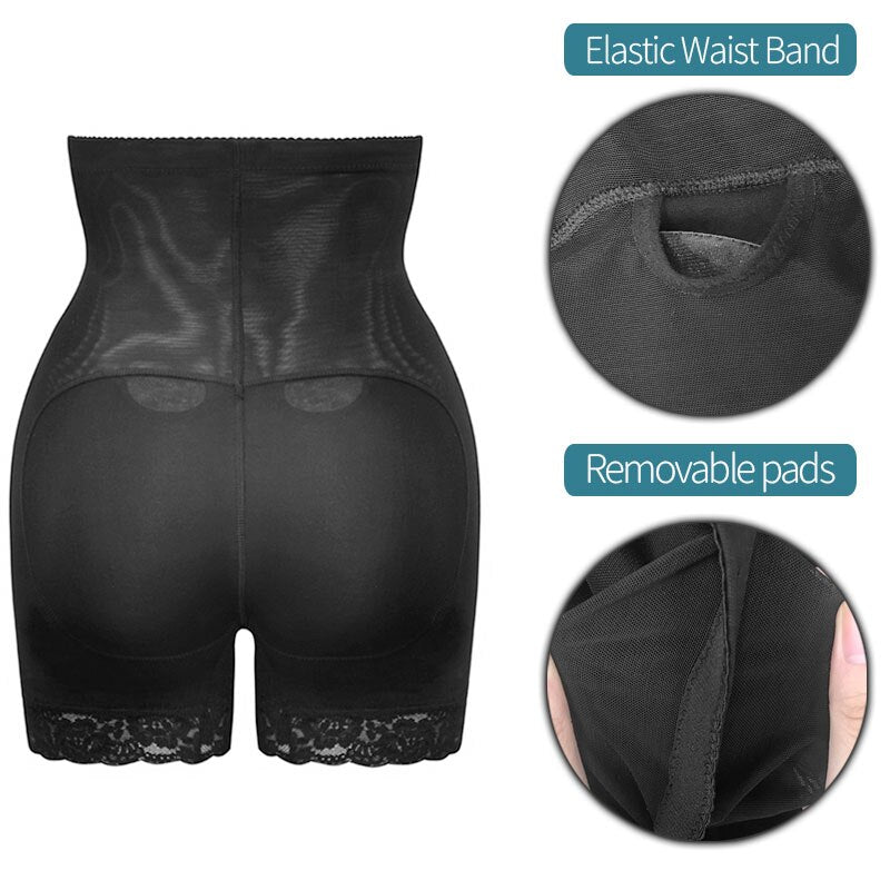 Padded Butt Lifter Hip Pads High Waist Shapewear Push Up Booty Enhancer Tummy Control Panties Buttocks Lift Women Body Shaper - 31205 High Waist Black / S / United States Find Epic Store