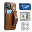 iPhone 12/12 Pro/12 Mini/12 Pro Max PU Case Leather Wallet Flip Case - Stand Feature with Wrist Strap and Credit Card Pockets - 380230 Find Epic Store