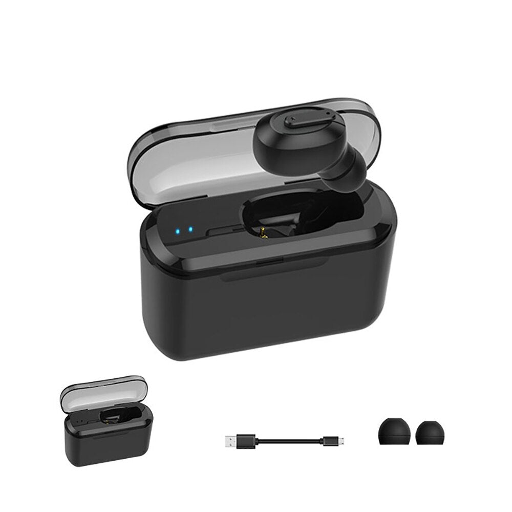 1Pc Wireless Monaural Earphone Bluetooth V5.0 Mini In-Ear Earbud Stereo Earphone with 1200mAh Charging Case for All Smartphone - 63705 Find Epic Store