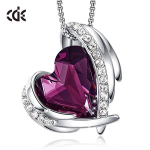 Heart Pendant Necklace - 200001699 Claret / United States / 40cm Find Epic Store