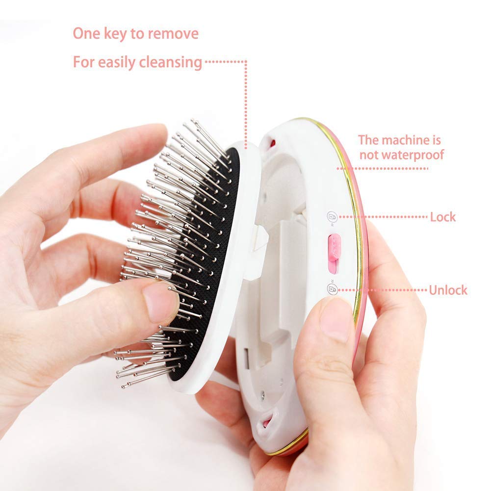 Portable Electric Ionic Hair Brush Lonic Electric Hair Brush Comb Double Negative Hair Brush Hair Styling Scalp Massage Comb - 200001211 Find Epic Store