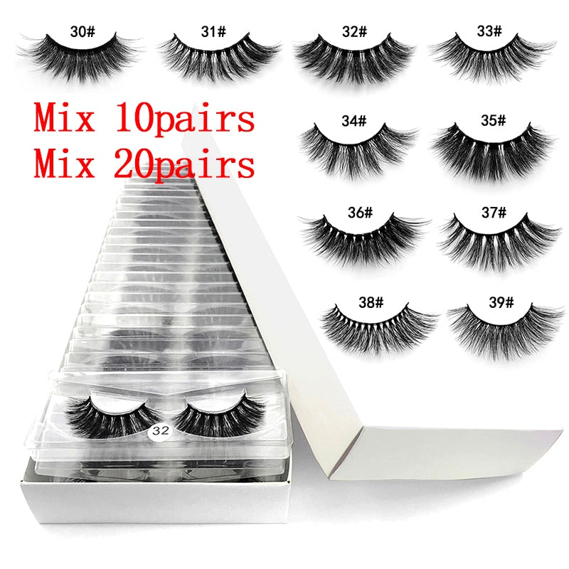 Wholesale Eyelashes/ 10/50/100 Pieces of 3d Mink Natural Eyelashes - 200001197 Find Epic Store