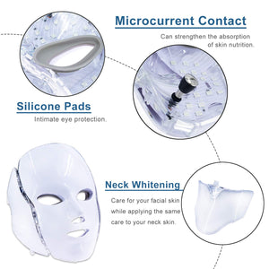 Facial LED Mask with Neck LED Light Korean Photon Therapy Face Beauty Mask Skin Tightening Rejuvenation Brighten Machine Fashion - 200190144 Find Epic Store