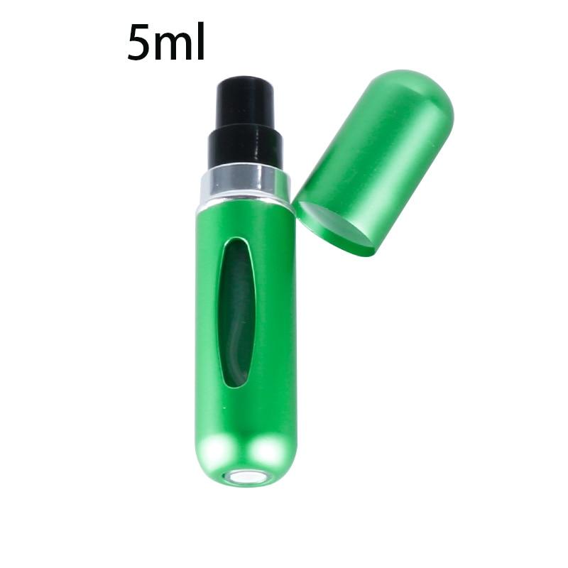 Portable Mini Refillable Perfume Bottle With Spray Scent Pump - 5 ml matte GREEN Find Epic Store