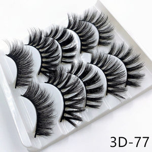 5 pairs 3d mink lashes handmade 3d lashes natural eye lashes makeup lashes extension - 200001197 3D-77 / United States Find Epic Store