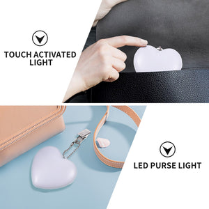 LED Sensor Touch Activated Light Handbag Purse Mini Night Light Creative Heart Shape Illumination Light - 0 Find Epic Store