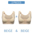 Women's Back Support Posture Corrector Full Coverage No Padded Slim Wireless Tops Chest Lifter Breast Shapewear Front Closure - 31205 Two Pieces Beige / S / United States Find Epic Store