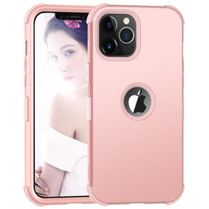 Shockproof 2 in 1 Case for iPhone 12 Shield Hybrid Hard PC + Soft TPU Case for iPhone 12 Pro Max Dual Layer Back Cover - 380230 for iPhone 12 Mini / Rose Gold / United States Find Epic Store