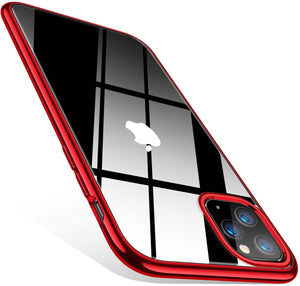For iPhone 12 Pro Max 2020 Case,WEFOR Ultra Slim Thin Clear Soft Premium Flexible Chrome Bumper Transparent TPU Back Plate Cover - 380230 for iPhone 11 / Red / United States Find Epic Store