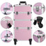 3 In 1 Pink Metal Aluminum Cosmetic Makeup Case - 380420 Find Epic Store