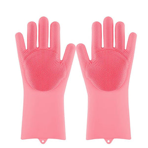 Magic Silicone Multi Purpose Washing 1Pair Gloves - Pink / China Find Epic Store