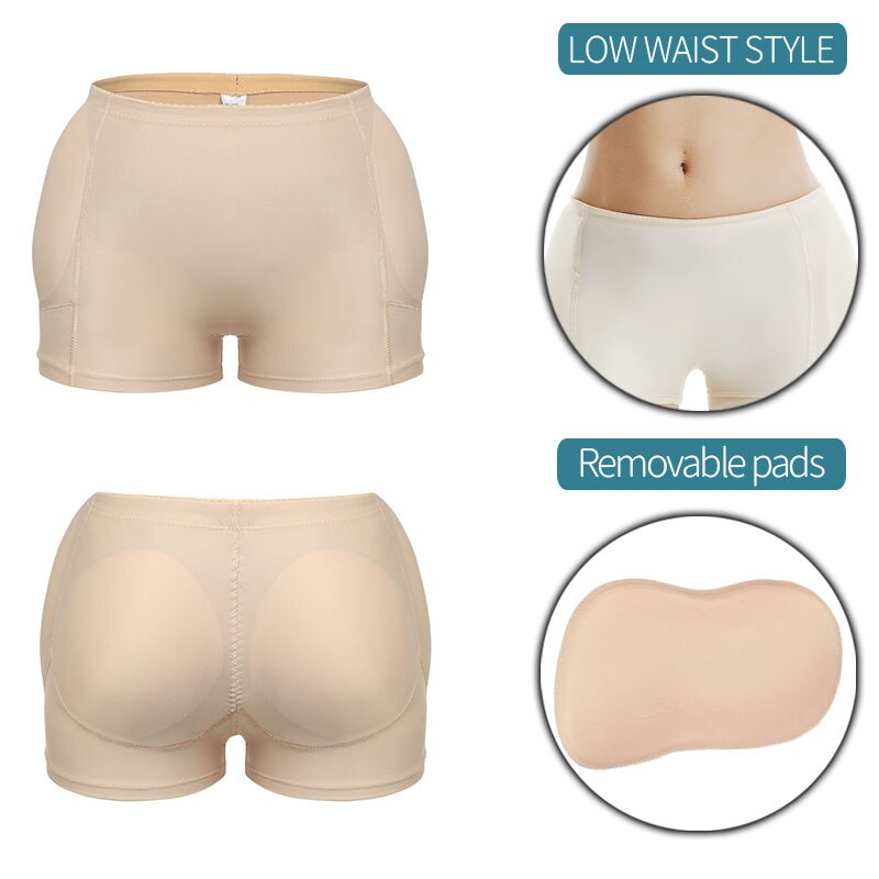 High Waist Butt Lifter Padded Shapewear Hip Pads Push Up Booty Enhancer Tummy Control Panties Buttocks Lift Women Body Shaper - 31205 Beige 26 / Asian(XL)US(M) / United States Find Epic Store