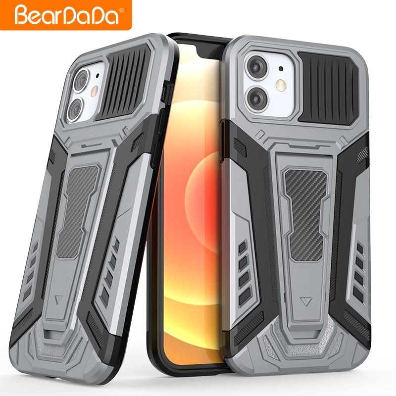 Shockproof Armor Ring Holder Phone Case For iPhone 11 12 Pro Max 7 8 Plus X XS Max XR Lens Protection Ring Stand Phone BackCover - 380230 for iPhone 7 / Silver / United States Find Epic Store