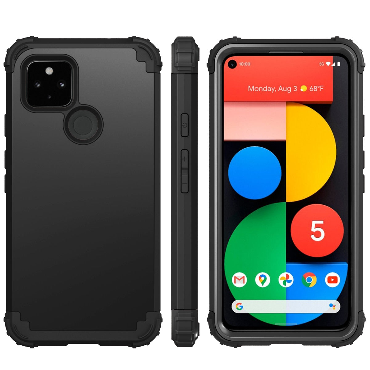 for Google Pixel 5 4 4XL 3 3A XL Shockproof Phone Cases ,PC+TPU 3-Layers Hybrid Full-Body Protect Anti-Knock Phone Shell - 380230 Find Epic Store