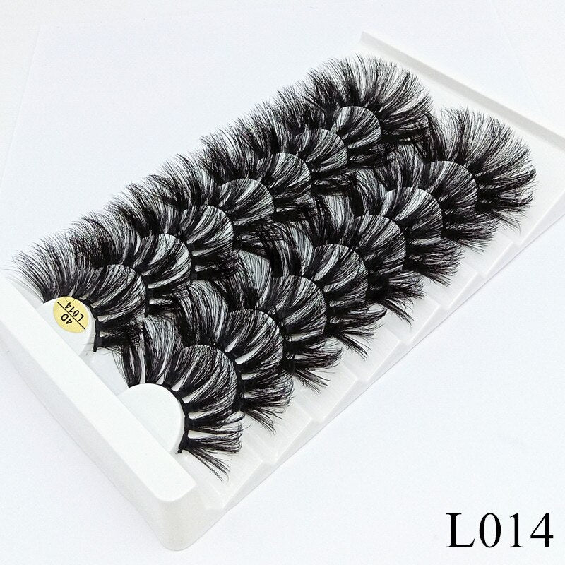 8 pairs of 25mm eyelashes cruelty-free artificial 3D mink eyelashes, soft and natural false eyelashes wholesale manufacturer - 200001197 L014 / United States Find Epic Store