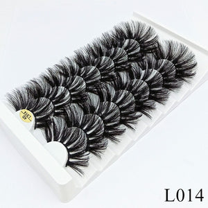 8 pairs of 25mm eyelashes cruelty-free artificial 3D mink eyelashes, soft and natural false eyelashes wholesale manufacturer - 200001197 L014 / United States Find Epic Store