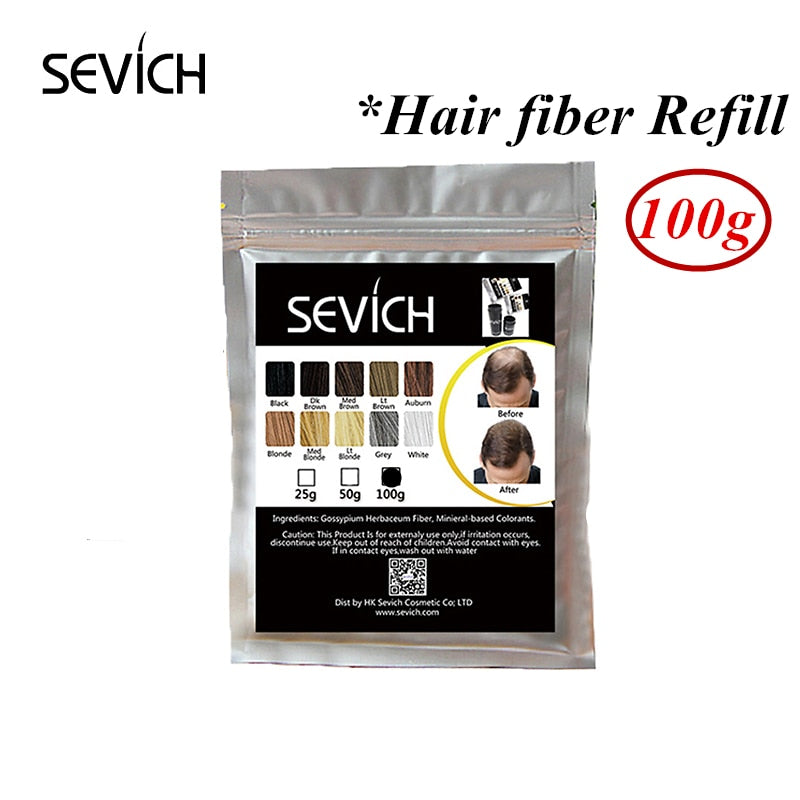 Sevich Hair Building Fiber Powder Refill Bags 100g Anti Hair Loss Products Concealer Refill Fiber Instantly Hair Extension - 200001174 Find Epic Store